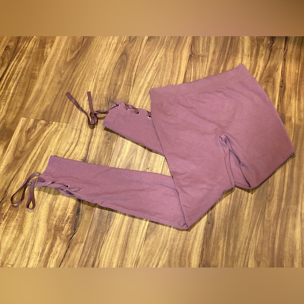 Mix NO. 6 pink lace-up leggings